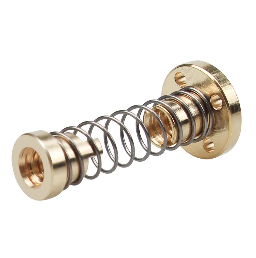 TUERCA DORADA CON RESORTE NUT T8