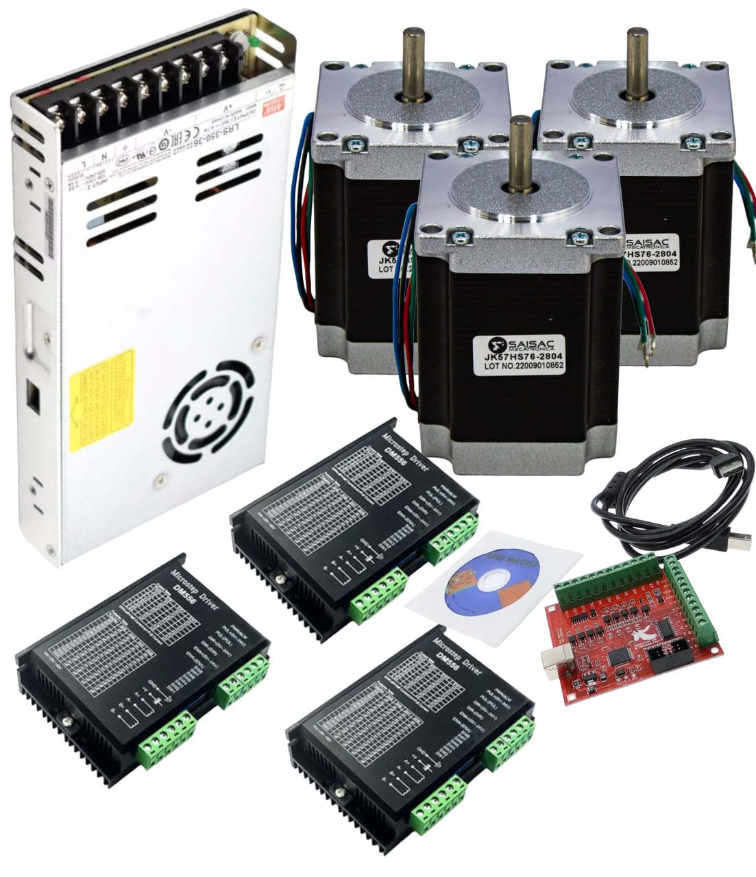 KIT PARA CNC DE NEMA 23 1.89Nm CON DRIVER DM556