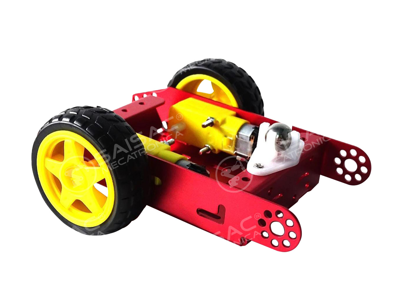 CHASIS DE ALUMINIO 2WD MBOT-ROJO