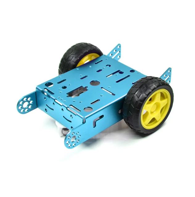 CHASIS DE ALUMINIO 2WD MBOT-AZUL