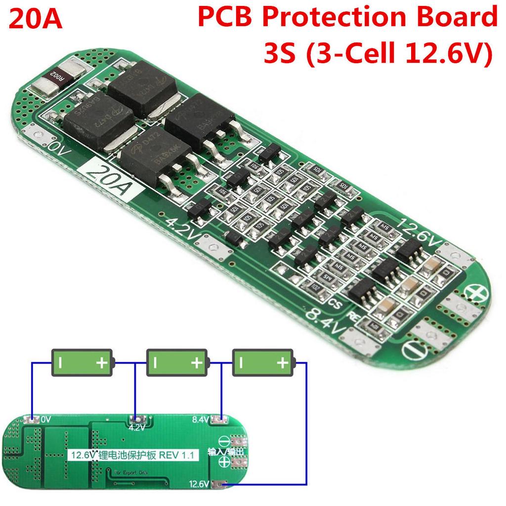 MODULO BMS 3S SIN BALANCEADOR PARA BATERÍAS LI-ION