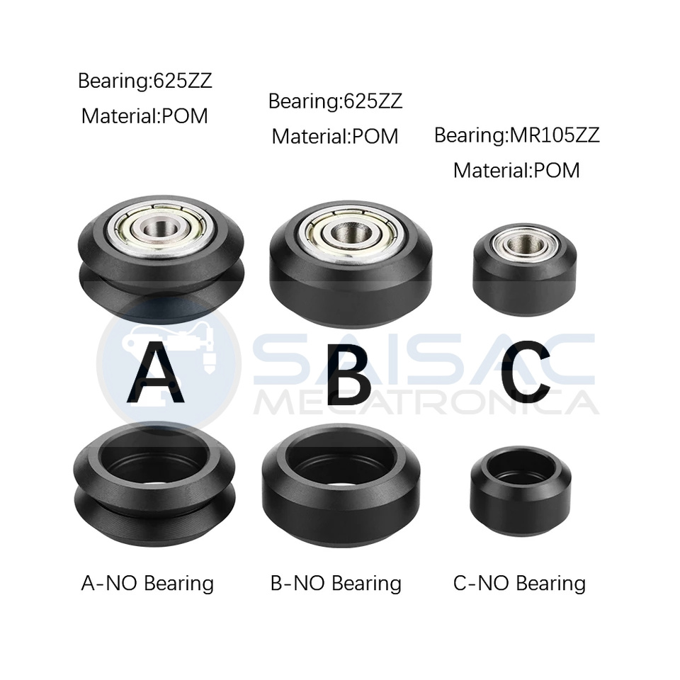 MINI RUEDA V-SLOT TIPO C