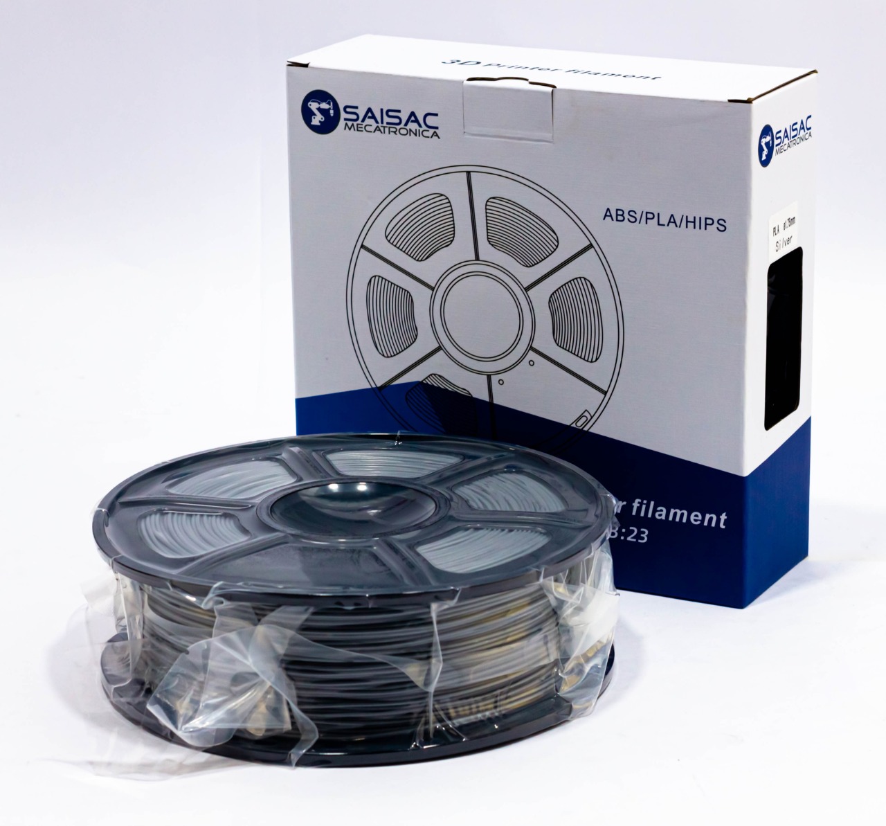 FILAMENTO PLA SILVER 1.75mm 1KG