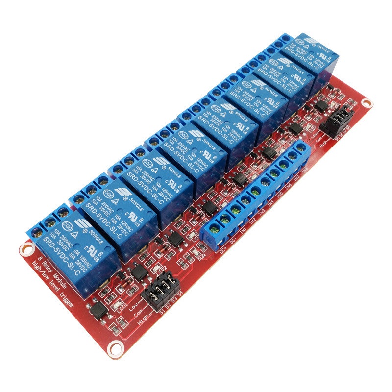 MÓDULO 8 RELAY 5VDC HIGH-LOW