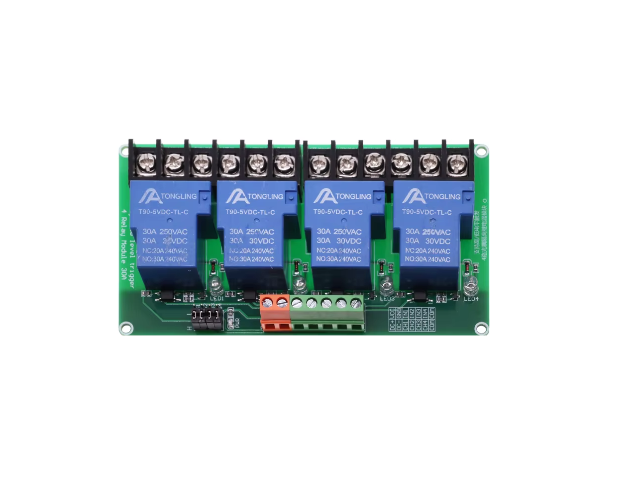 MODULO 4 RELAY 24VDC 30A