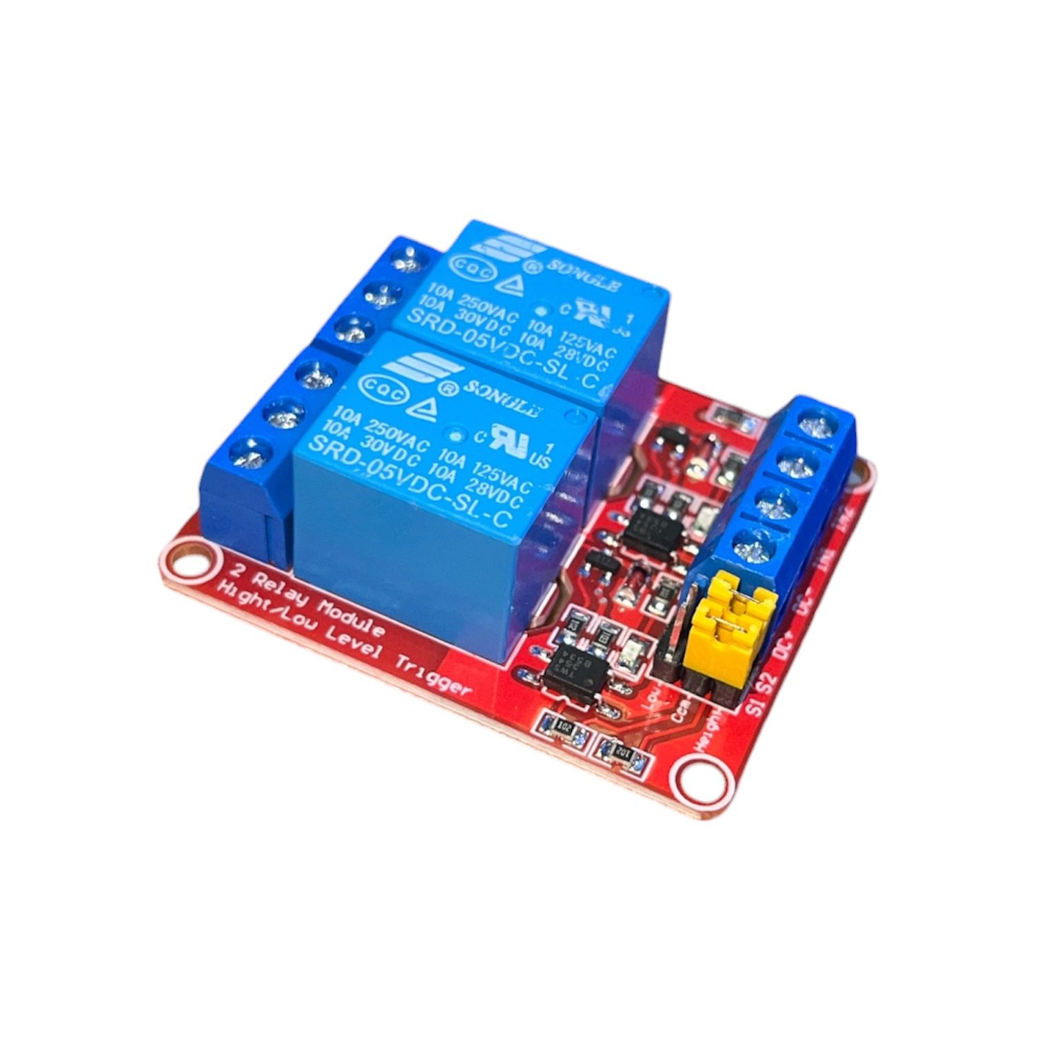 MÓDULO 2 RELAY 5VDC HIGH-LOW