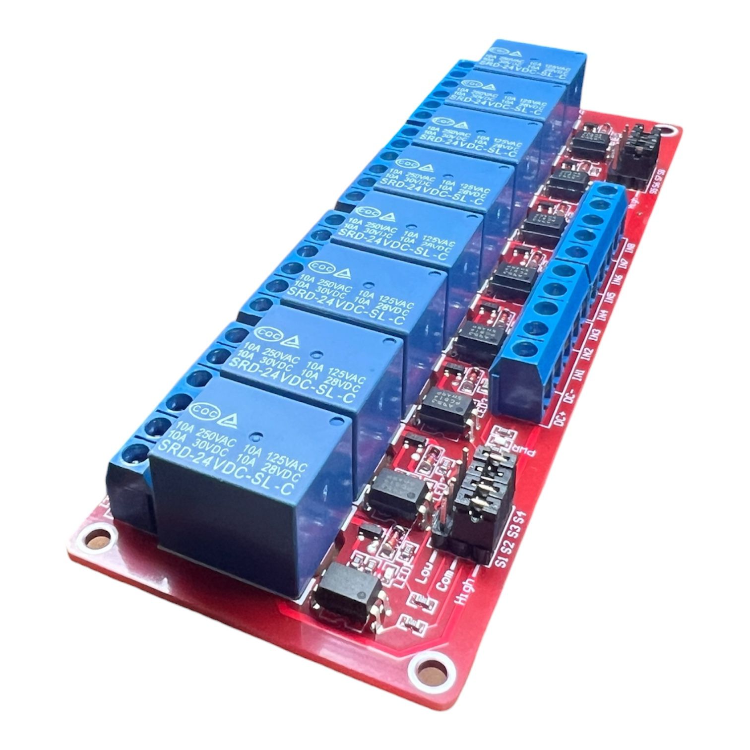 MODULO 8 RELAY 24VDC HIGH-LOW