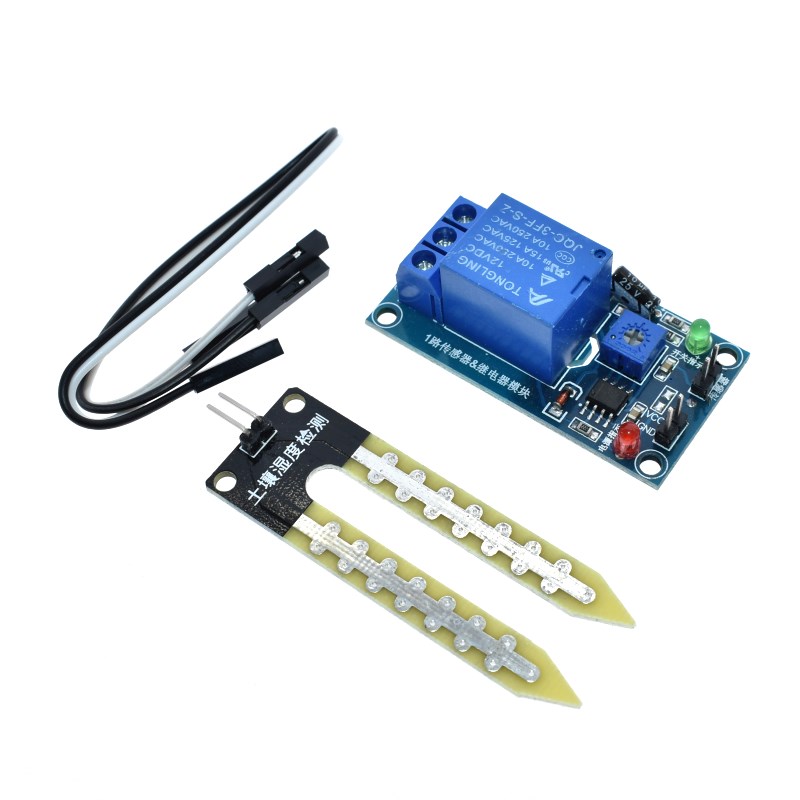 SENSOR DE HUMEDAD DEL SUELO CON RELAY 12V
