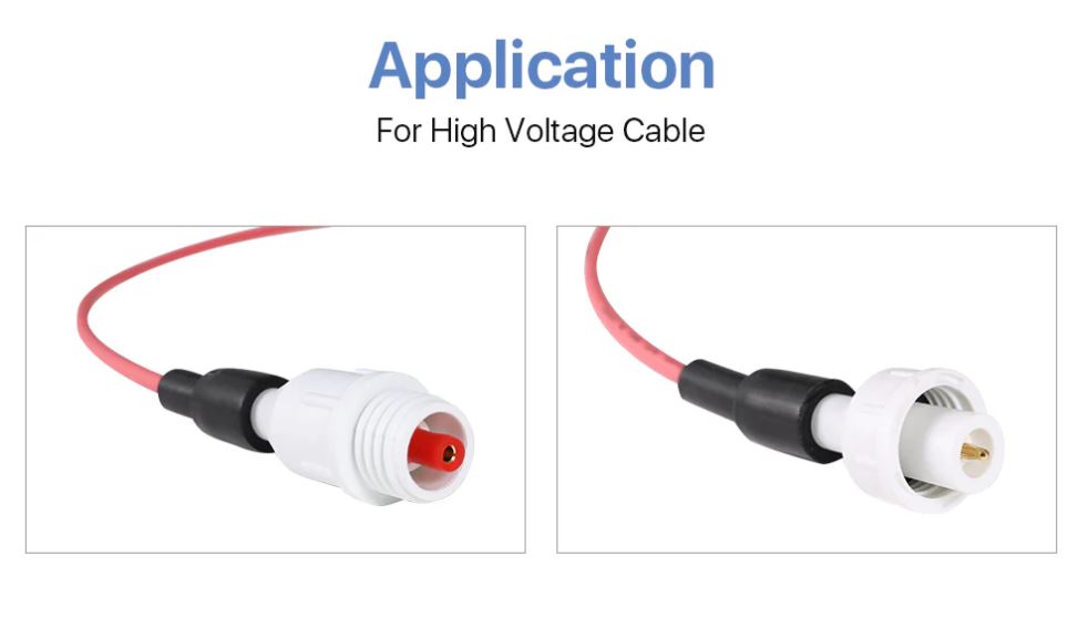 CONECTOR DE ALIMENTACIÓN LASER CO2 DE ALTA TENSIÓN M-H DE 4.3 MM