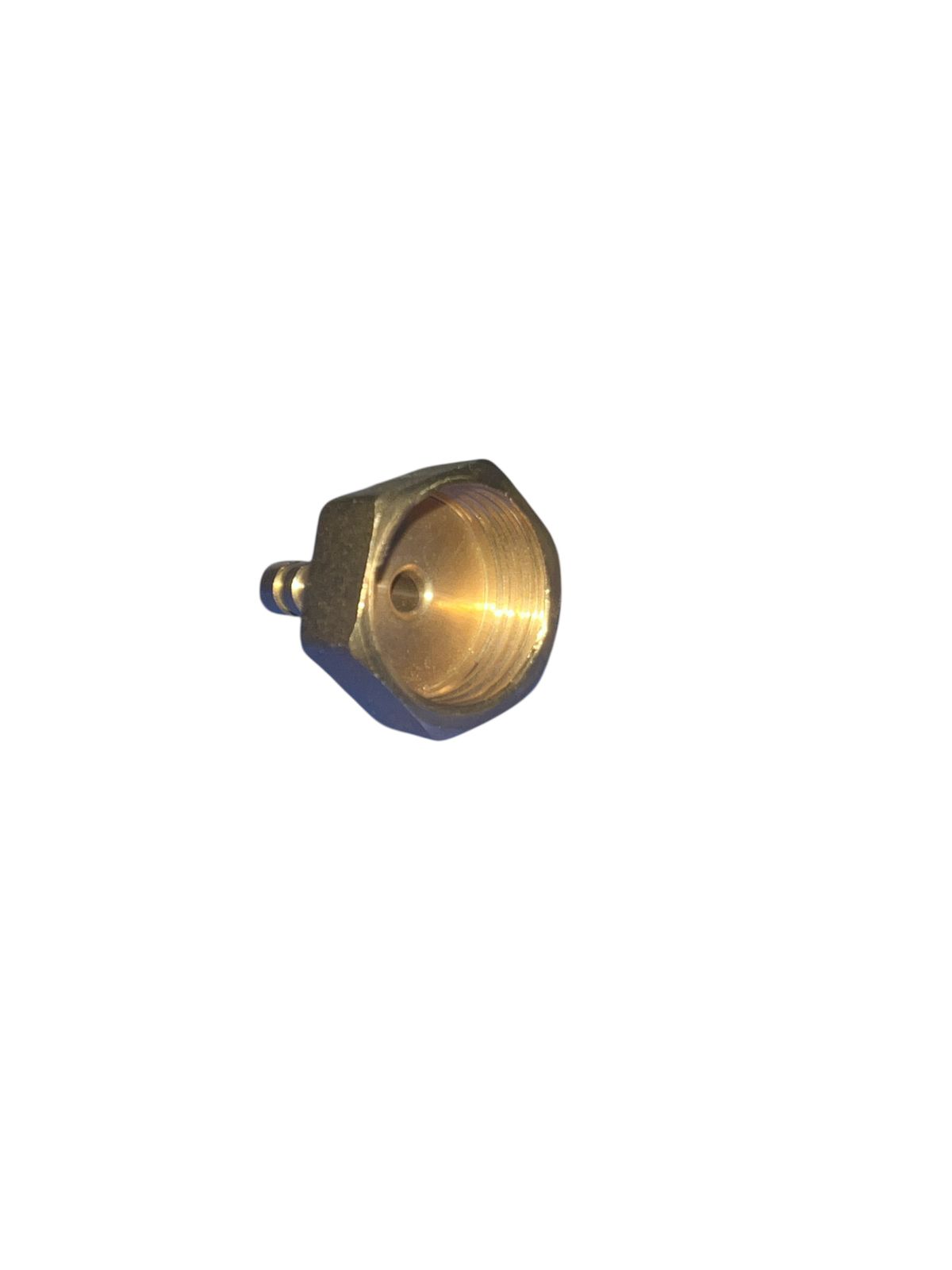 CONECTOR DE BRONCE HEMBRA CON ROSCA Y ESPIGA 1/2 x 6MM