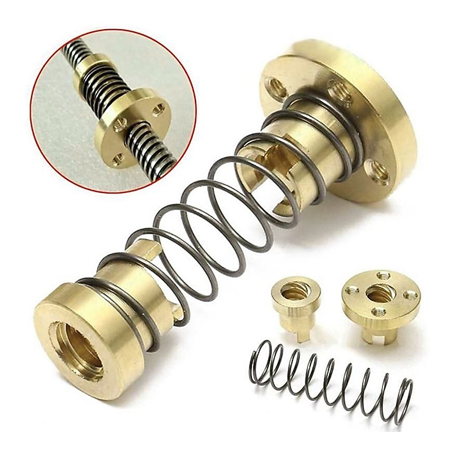 TUERCA DORADA CON RESORTE NUT T8