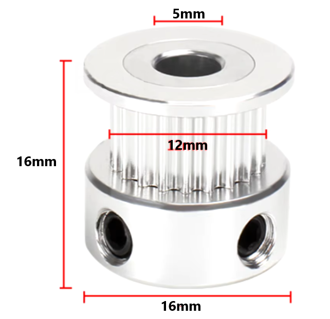POLEA DENTADA 2GT T20 W6 – 5mm