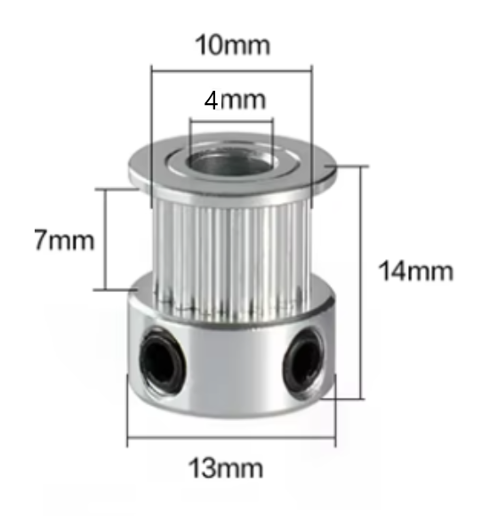 POLEA DENTADA 2GT T16 W6 – 4mm