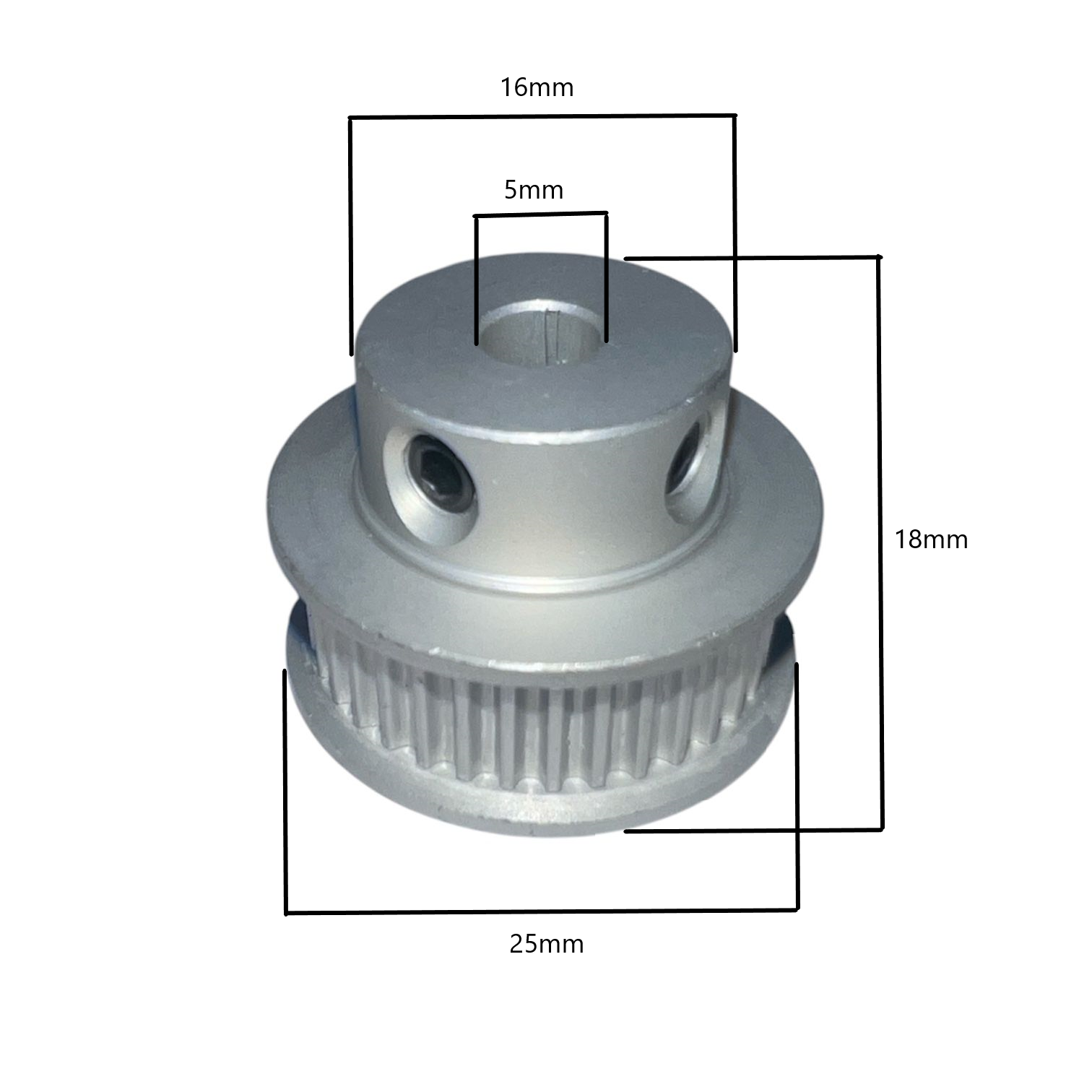 POLEA DENTADA 2GT T36 W6 – 5 mm