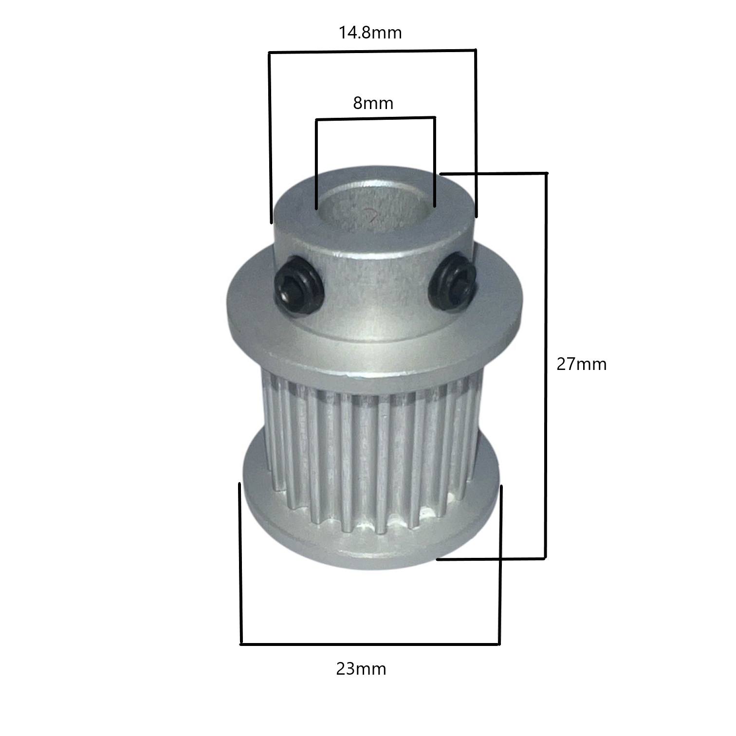 POLEA DENTADA HTD-3M-W15-T20-8MM