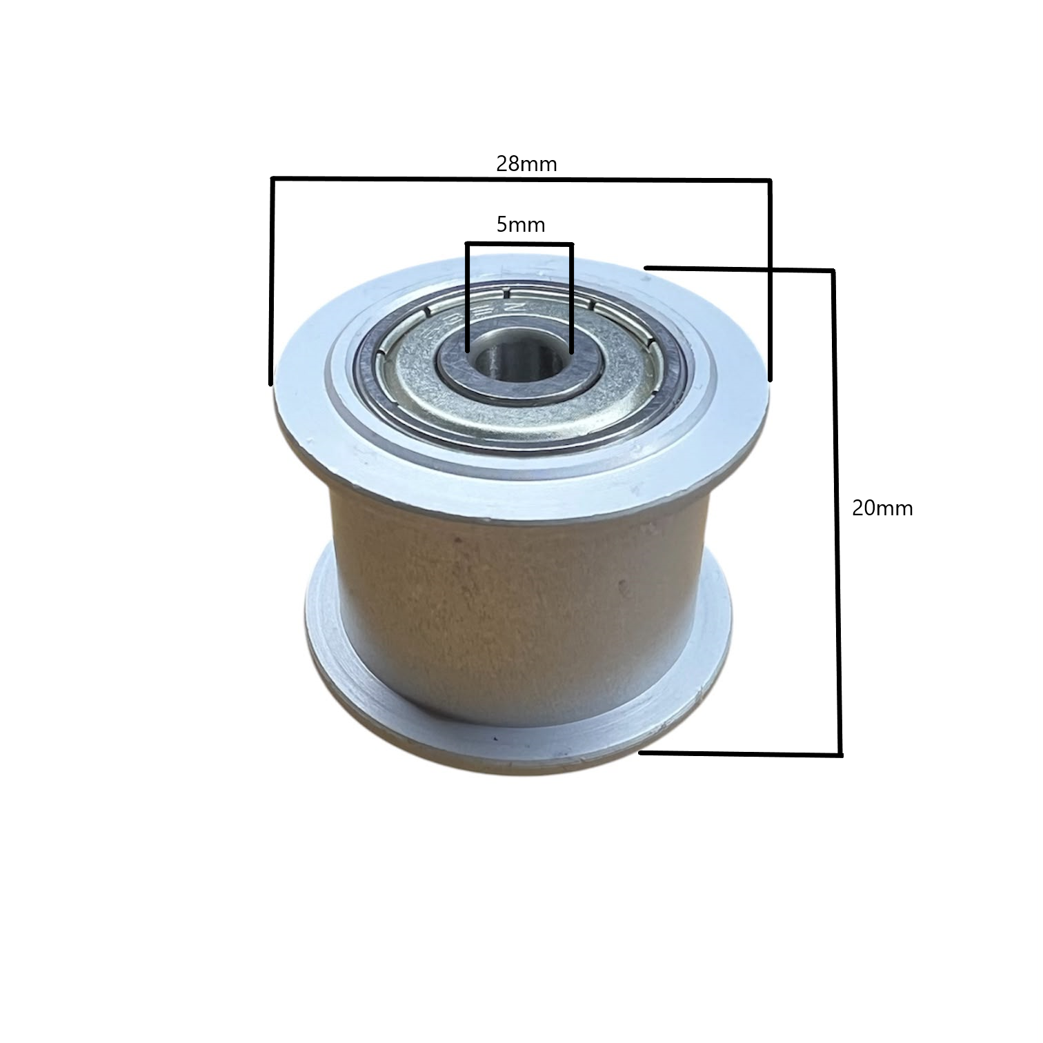 POLEA LOCA EN H W15mm-5mm D28L20