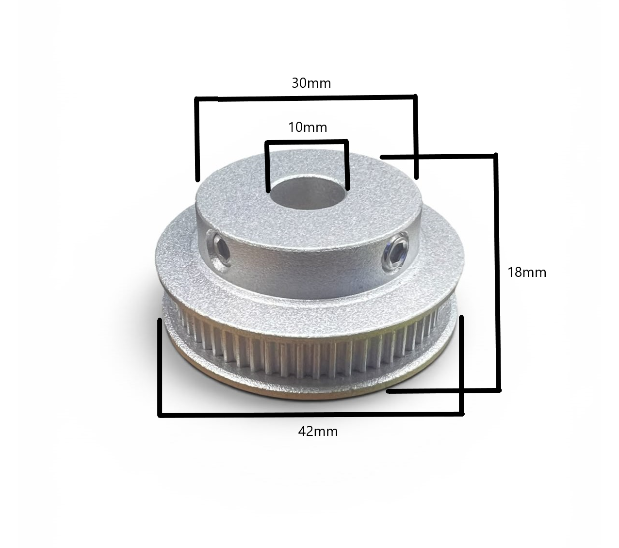 POLEA DENTADA 2GT T60 W6 – 10 mm