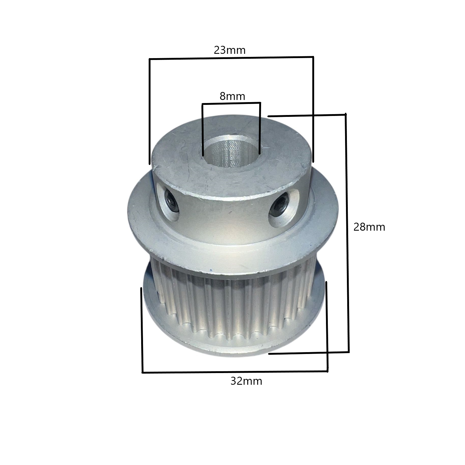 POLEA DENTADA HTD-3M-W15-T30-8MM