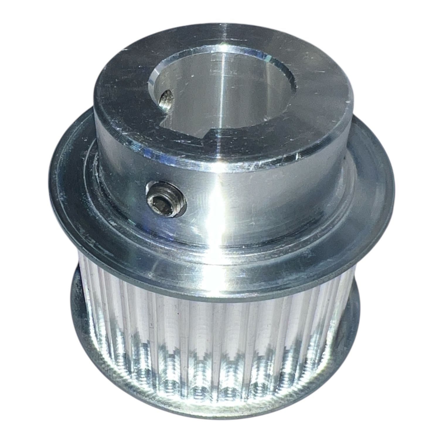 POLEA DENTADA HTD-5M-W25-30T-19MM CON CANAL CHAVETERO