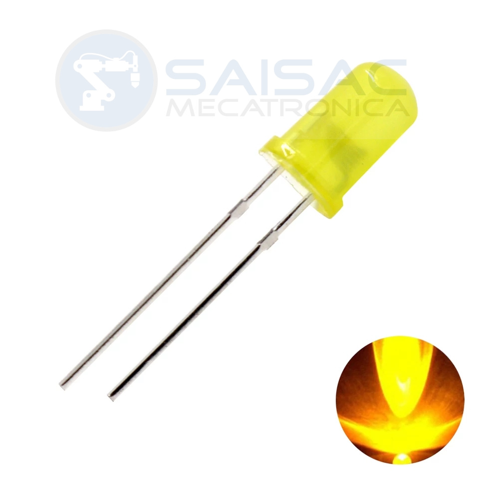 LEDS AMARILLO OPACO 5mm X MILLAR