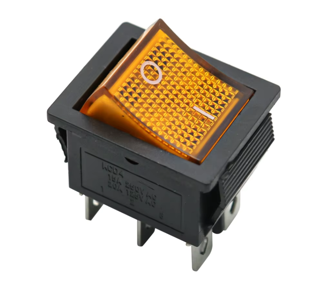 SWITCH KCD4 25*31 YELLOW
