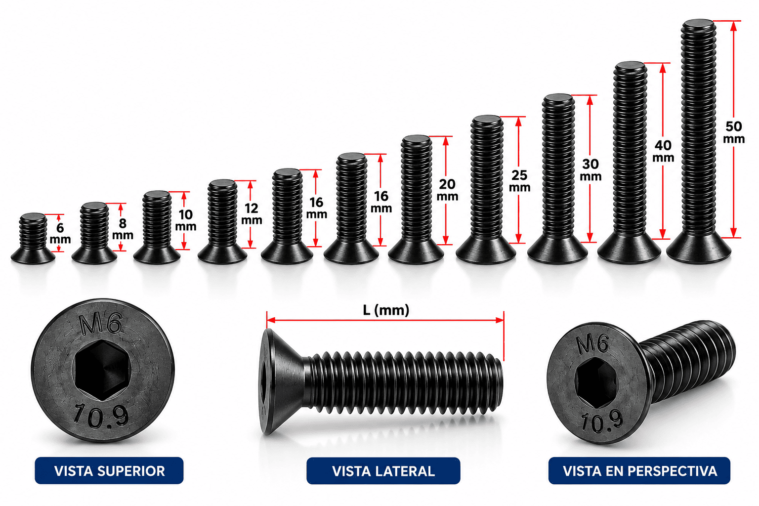TORNILLO ALLEN CABEZA AVELLANADA