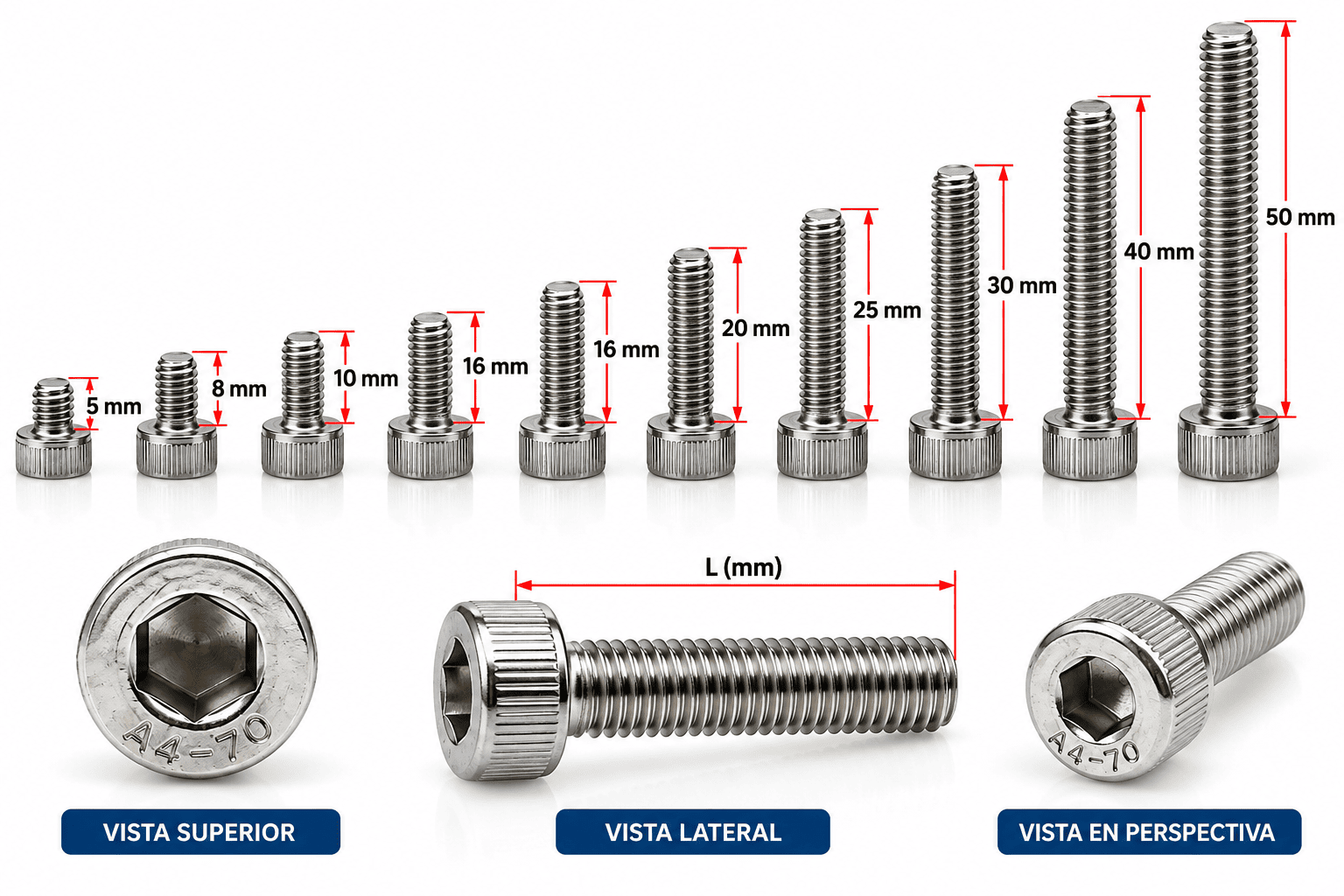 TORNILLO ALLEN CABEZA CILINDRICA ACERO