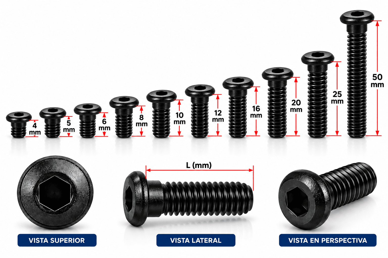 TORNILLO ALLEN PERFIL BAJO