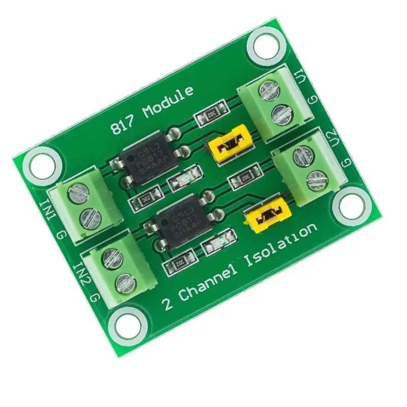 MODULO OPTOACOPLADOR PC817 DE 2 CANALES