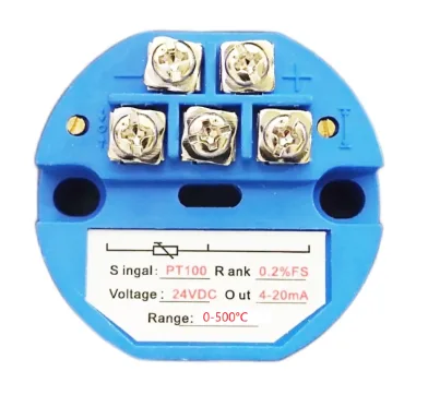 TRANSMISOR DE TEMPERATURA RTD PARA PT100 – 24V DC – 4-20MA 0° A 500°C