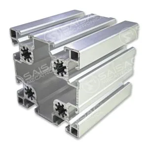 PERFIL DE ALUMINIO T-SLOT 90x90mm x 3.2 METROS